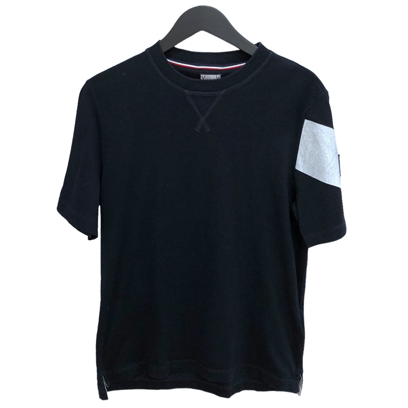 APOのメンズアパレルはこちら現行完売品✨モンクレール メッシュ ロゴ Tシャツ 長袖 ワッペン ブラック M