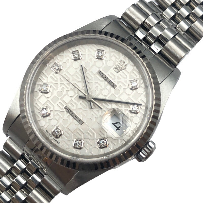 ロレックス ROLEX デイトジャスト ホリコンピューター文字盤 16234G K番 シルバー WG/SS 自動巻き メンズ 腕時計 |  中古ブランドリユースショップ OKURA(おお蔵)