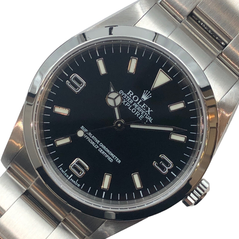 ロレックス ROLEX エクスプローラー Ⅰ 114270 K番 ブラック ステンレススチール メンズ 腕時計 | 中古ブランドリユースショップ  OKURA(おお蔵)