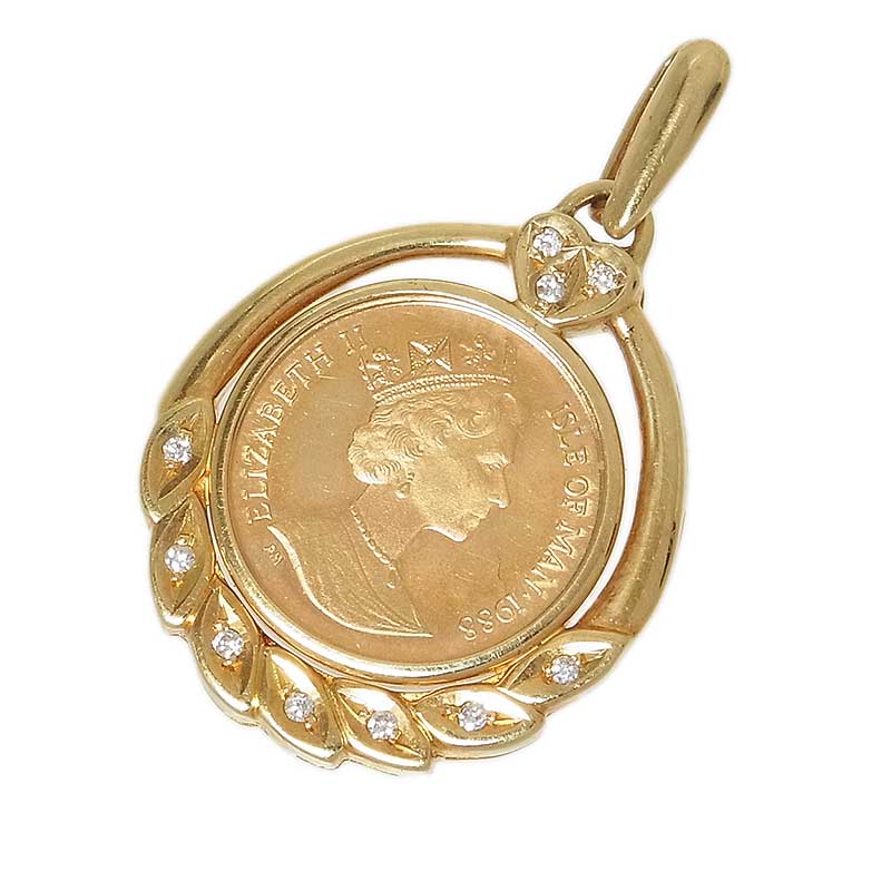 マン島キャット金貨 エリザベス2世 1/10オンス ダイヤモンド コイン 