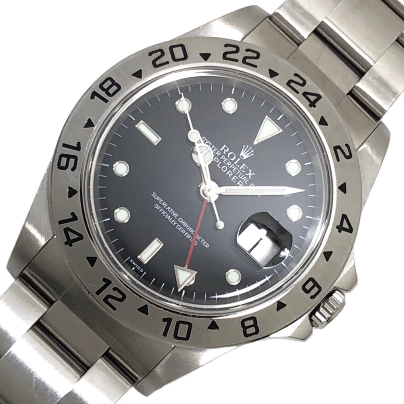ロレックス ROLEX エクスプローラー2 A番 16570 ブラック文字盤 SS 自動巻き メンズ 腕時計