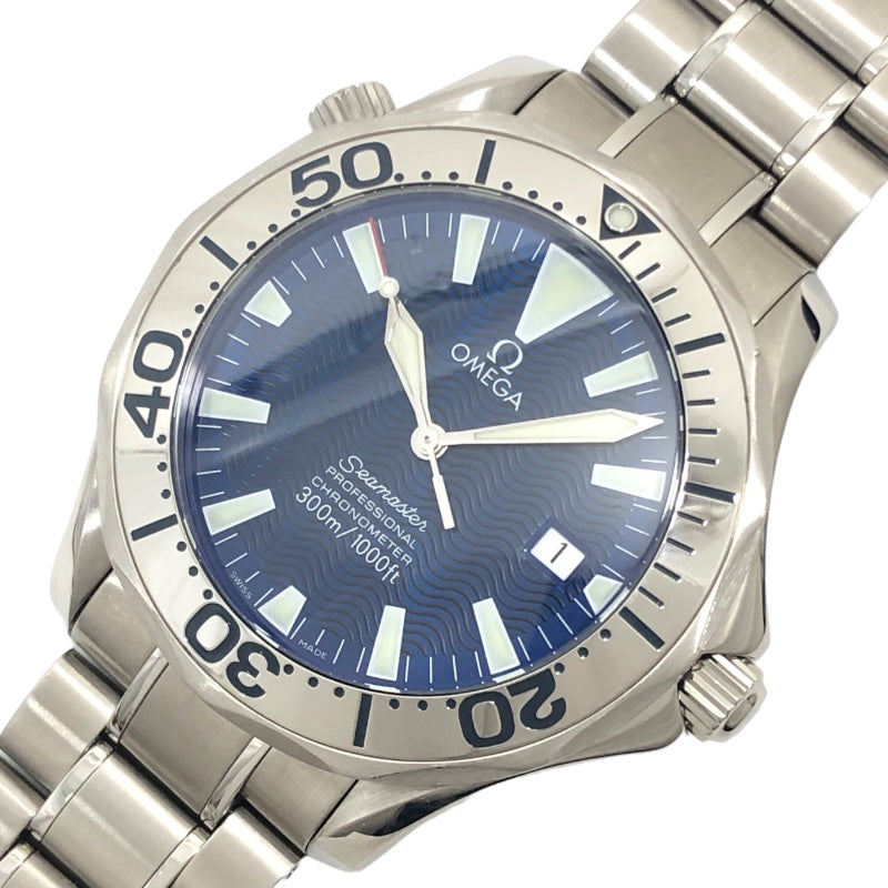 オメガ OMEGA シーマスター プロフェッショナル300 2255.80 ブルー文字盤 SS メンズ 腕時計