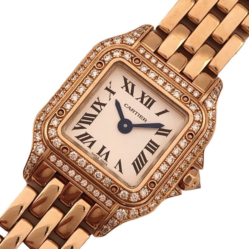 カルティエ Cartier パンテールドゥ カルティエ　3連ブレス WJPN0013 ホワイト K18PG レディース 腕時計