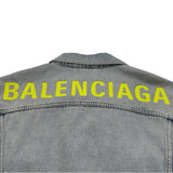 バレンシアガ BALENCIAGA バックロゴデニムジャケット 557388 ブルー コットン メンズ デニムジャケット