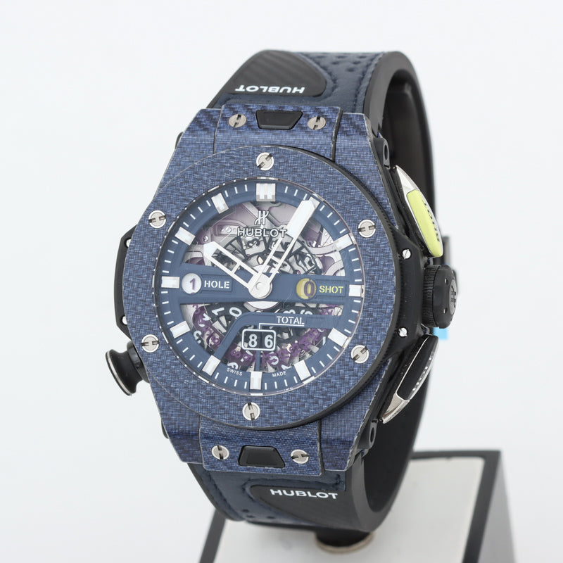 ウブロ HUBLOT ビッグバン ウニコ ゴルフ ブルーカーボン 世界限定200本 416.YL.5120.VR ネイビー カーボン/ブルーテキサリウム 自動巻き メンズ 腕時計