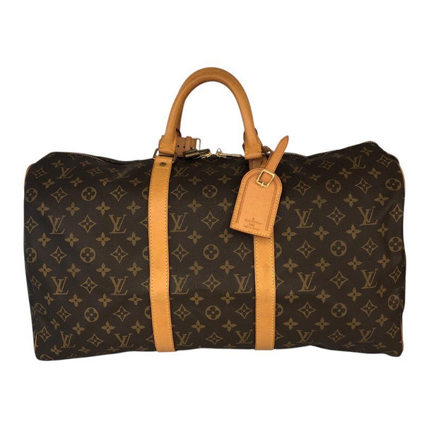 ルイ・ヴィトン LOUIS VUITTON ｷｰﾎﾟﾙ50 M41426 ブラウン/ゴールド金具 PVCコーティングキャンバス モノグラムキャンパス ユニセックス ボストンバッグ