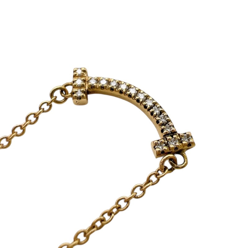 ティファニー TIFFANY＆CO Tスマイルダイヤネックレスミニ イエローゴールド 750 ジュエリー