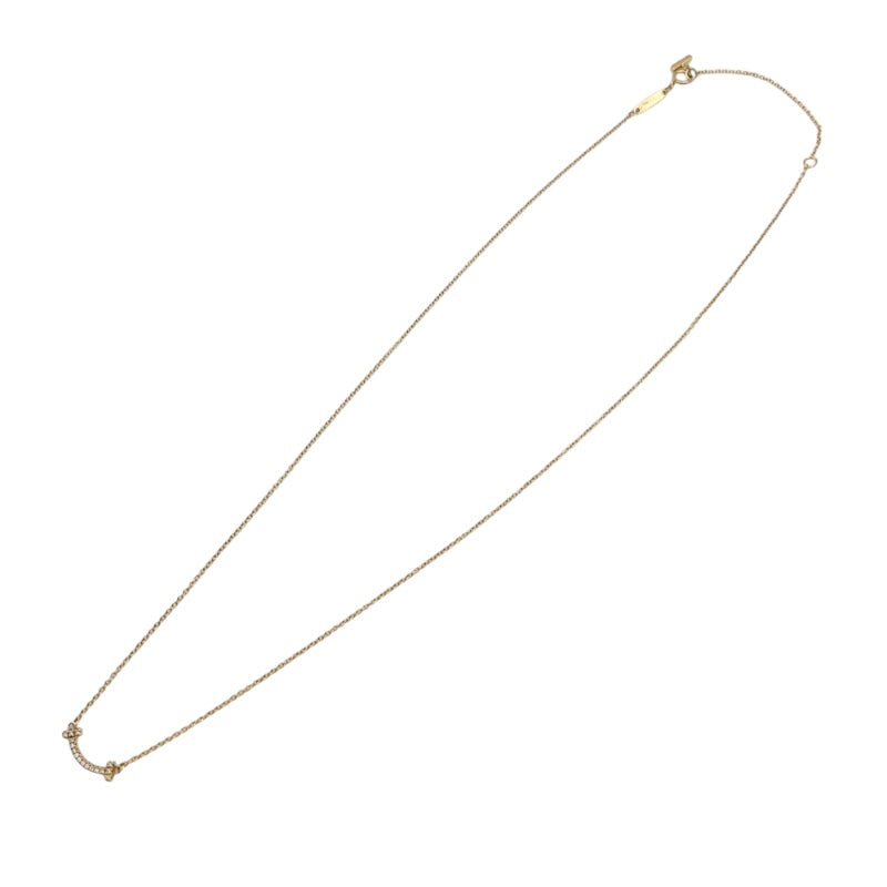 ティファニー TIFFANY＆CO Tスマイルダイヤネックレスミニ イエローゴールド 750 ジュエリー