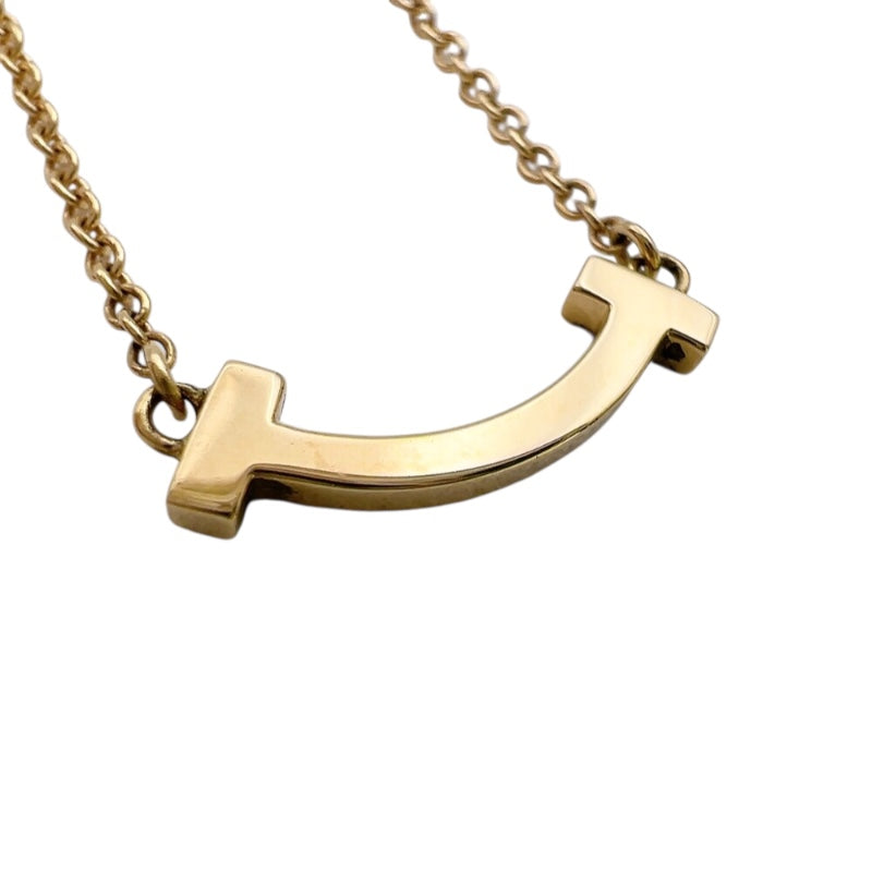 ティファニー TIFFANY＆CO Tスマイルダイヤネックレスミニ イエローゴールド 750 ジュエリー