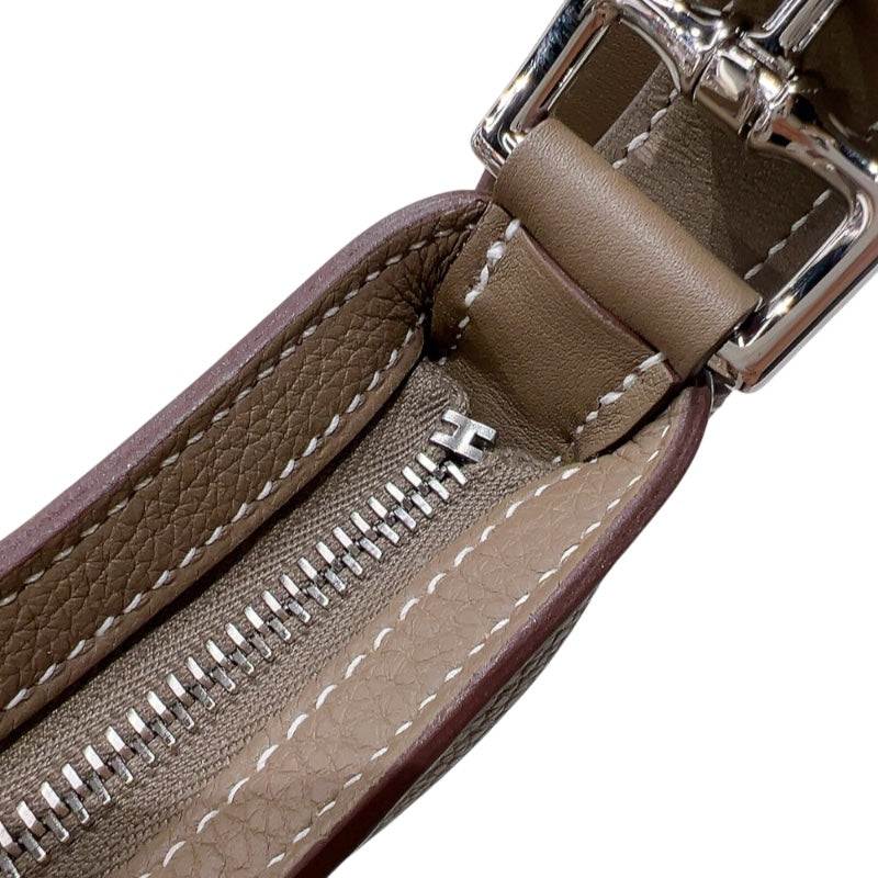 エルメス HERMES プティアルソン W刻印　(2024年製) エトゥープ　シルバー金具 トゴ ユニセックス ショルダーバッグ