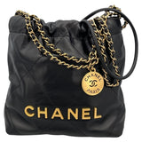 シャネル CHANEL CHANEL22 ミニ AS3980 ブラック GD金具 カーフ レディース ショルダーバッグ