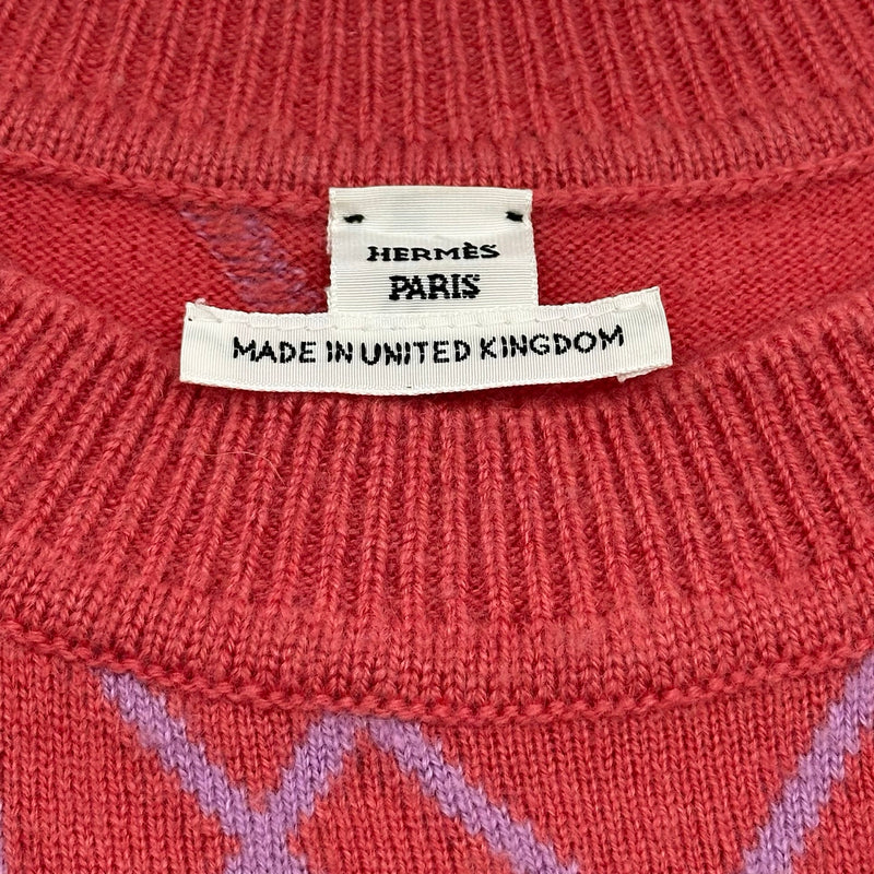 エルメス HERMES Hリフトカシミヤニットセーター 3H2653D1 ピンク カシミヤ レディース セーター HERMES - エルメス HERMES Hリフトカシミヤニットセーター 3H2653D1