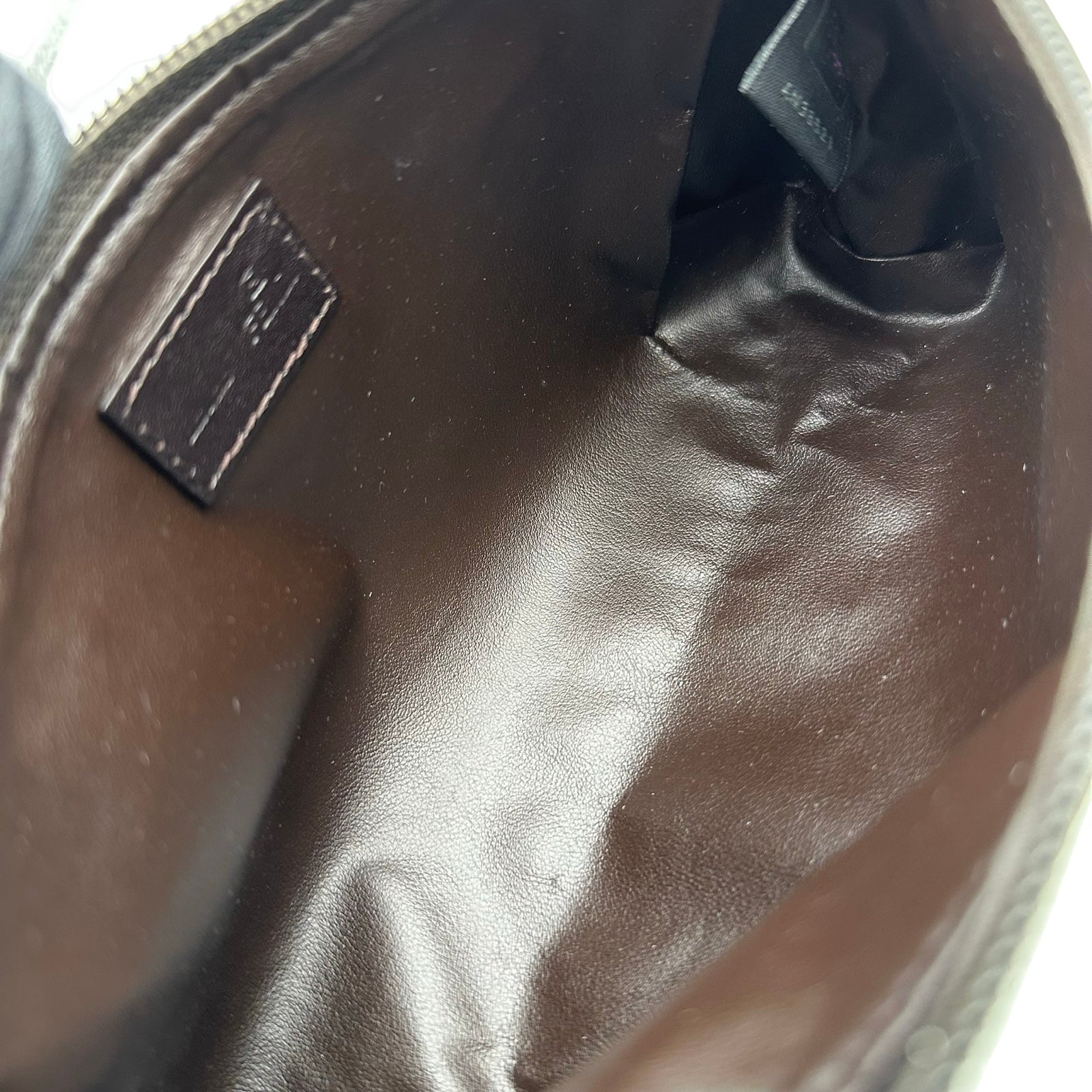 フェンディ FENDI ズッカ柄 ポーチ 7N0038 ブラウン ジャガード