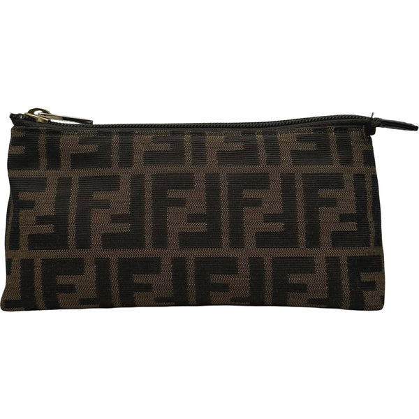 フェンディ FENDI ズッカ柄 ポーチ 7N0038 ブラウン ジャガード