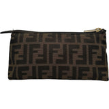 フェンディ FENDI ズッカ柄 ポーチ 7N0038 ブラウン ジャガード レディース ポーチ