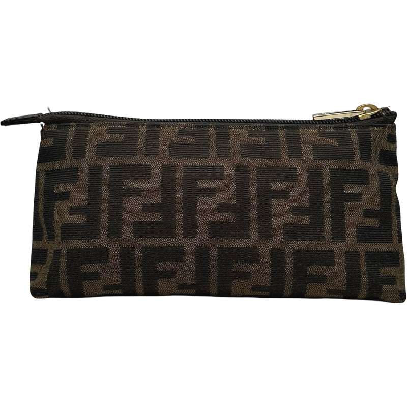 フェンディ FENDI ズッカ柄 ポーチ 7N0038 ブラウン ジャガード