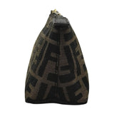 フェンディ FENDI ズッカ柄 ポーチ 7N0038 ブラウン ジャガード レディース ポーチ