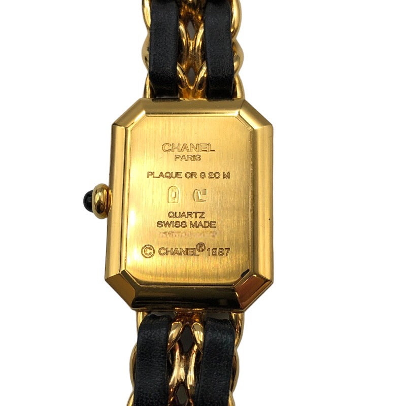 シャネル CHANEL プルミエールL H0001 ブラック GP レディース 腕時計 ...