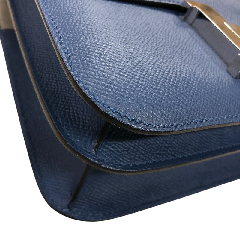 エルメス HERMES コンスタンス3 24 ヴェルソ A刻 ブルーアガット・グリムエット シルバー金具 エプソン レディース ショルダーバッグ