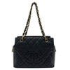 シャネル CHANEL PTTチェーンハンドバッグ A18004 7番台 ブラック ゴールド金具 キャビアスキン レディース ハンドバッグ