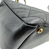 シャネル CHANEL PTTチェーンハンドバッグ A18004 7番台 ブラック ゴールド金具 キャビアスキン レディース ハンドバッグ