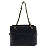 シャネル CHANEL PTTチェーンハンドバッグ A18004 7番台 ブラック ゴールド金具 キャビアスキン レディース ハンドバッグ