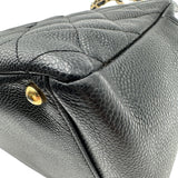 シャネル CHANEL PTTチェーンハンドバッグ A18004 7番台 ブラック ゴールド金具 キャビアスキン レディース ハンドバッグ