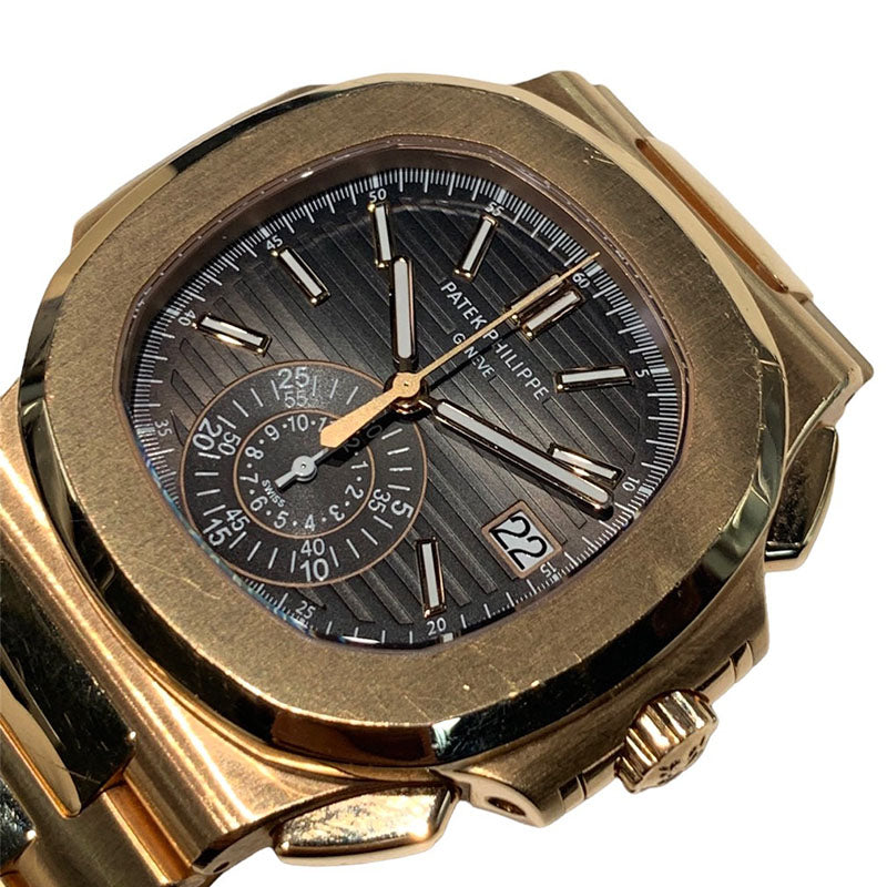 パテック・フィリップ PATEK PHILIPPE ノーチラス クロノグラフ 5980/1R-001 ブラック K18PG 自動巻き メンズ 腕時計