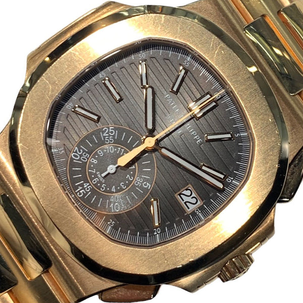 パテック・フィリップ PATEK PHILIPPE ノーチラス クロノグラフ 5980/1R-001 ブラック K18PG 自動巻き メンズ 腕時計