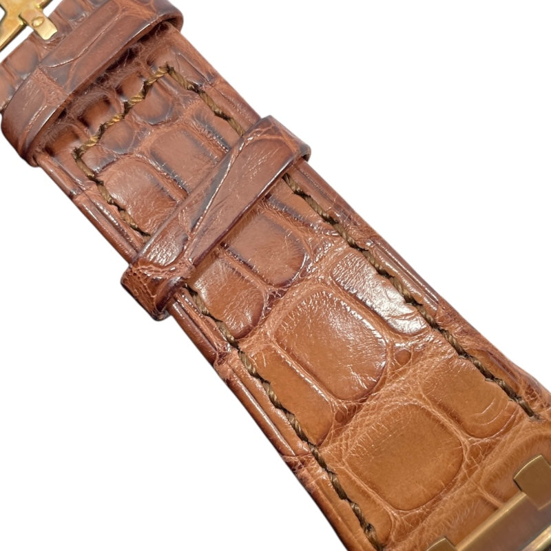 オーデマ・ピゲ AUDEMARS PIGUET ロイヤルオーク 15300OR.OO.D088CR.02 シルバー K18PG/革ベルト 自動巻き メンズ 腕時計