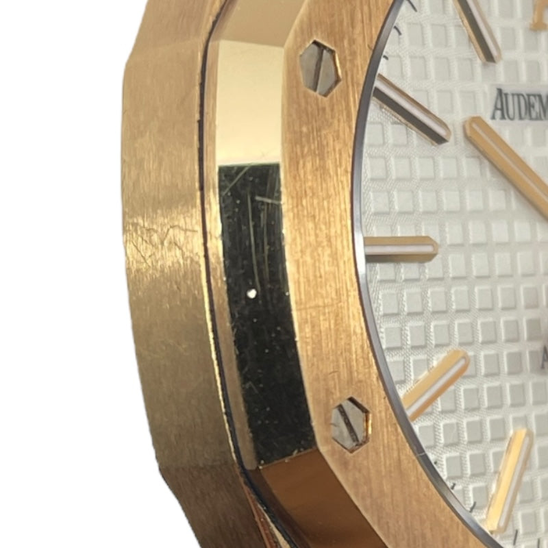 オーデマ・ピゲ AUDEMARS PIGUET ロイヤルオーク 15300OR.OO.D088CR.02 シルバー K18PG/革ベルト 自動巻き メンズ 腕時計