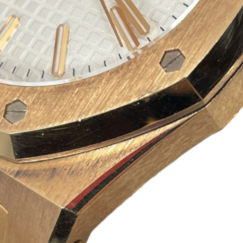 オーデマ・ピゲ AUDEMARS PIGUET ロイヤルオーク 15300OR.OO.D088CR.02 シルバー K18PG/革ベルト 自動巻き メンズ 腕時計