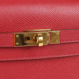 エルメス HERMES ミニケリー □C刻　(1999年製) ルージュヴィフ ゴールド金具 クシュベル レディース ハンドバッグ