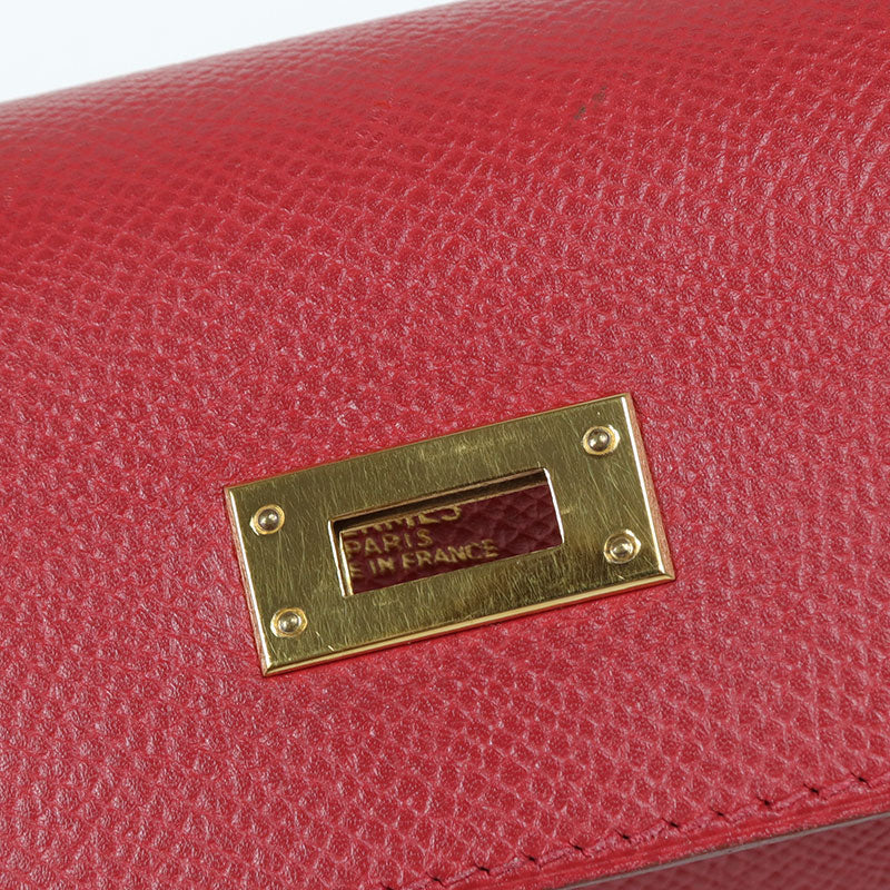 エルメス HERMES ミニケリー □C刻　(1999年製) ルージュヴィフ ゴールド金具 クシュベル レディース ハンドバッグ