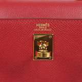 エルメス HERMES ミニケリー □C刻　(1999年製) ルージュヴィフ ゴールド金具 クシュベル レディース ハンドバッグ