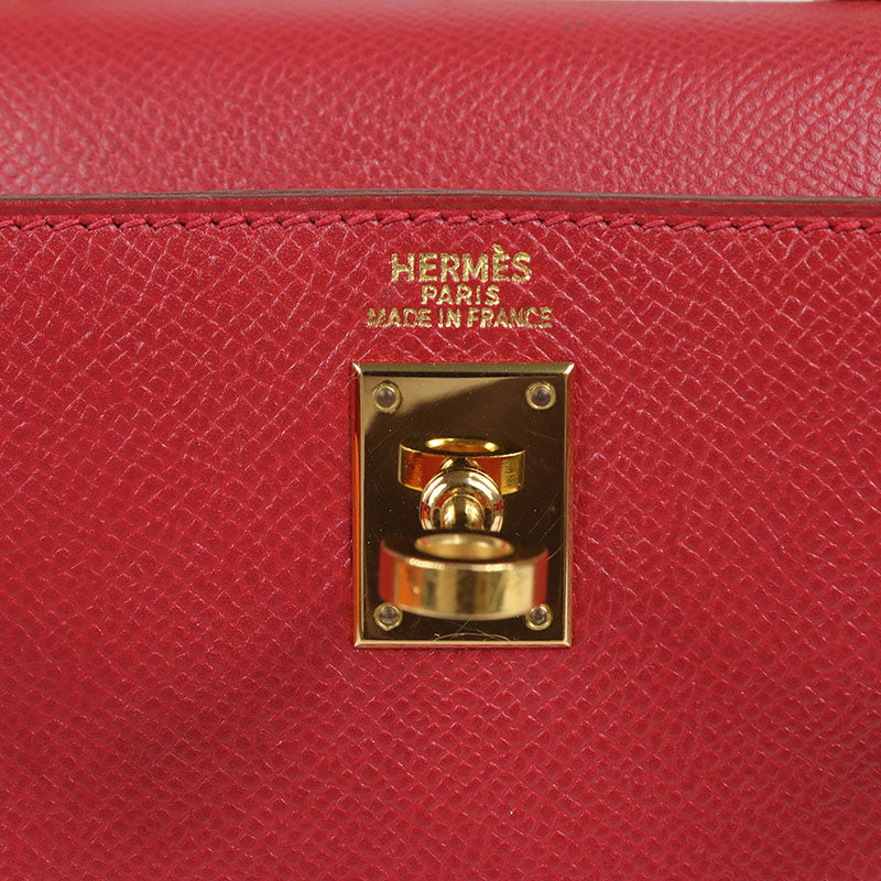 エルメス HERMES ミニケリー □C刻　(1999年製) ルージュヴィフ ゴールド金具 クシュベル レディース ハンドバッグ
