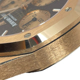 オーデマ・ピゲ AUDEMARS PIGUET ロイヤルオーク クロノグラフ 26239OR.OO.D821CR.01 ブラウン K18PG/革ベルト 自動巻き メンズ 腕時計