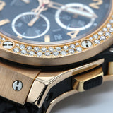 ウブロ HUBLOT ビッグ・バン ゴールド クロノグラフ ダイヤ 301.PX.130.RX.114 ブラック K18RG、ダイヤモンド 自動巻き メンズ 腕時計