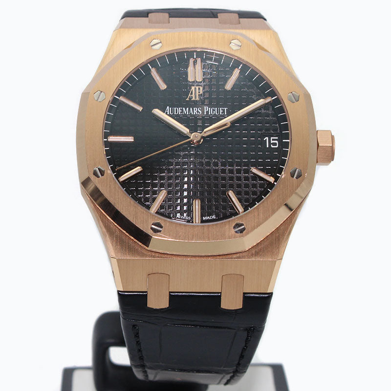 オーデマ・ピゲ AUDEMARS PIGUET ロイヤルオーク オートマティック 15500OR.OO.D002CR.01 ブラック K18PG 自動巻き メンズ 腕時計