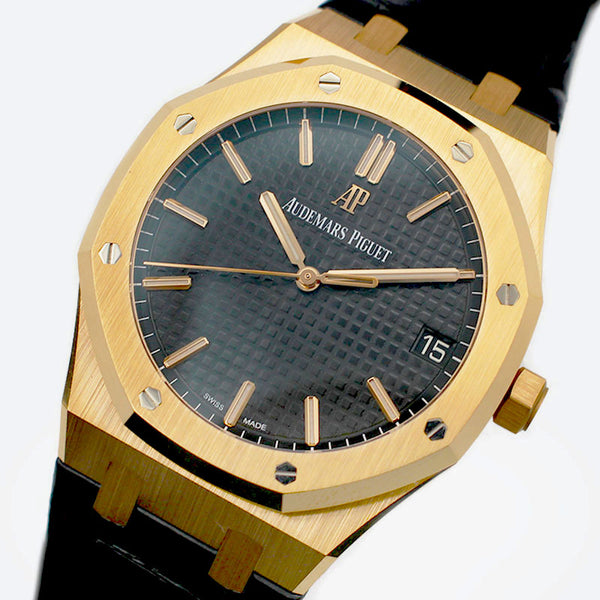 オーデマ・ピゲ AUDEMARS PIGUET ロイヤルオーク オートマティック 15500OR.OO.D002CR.01 ブラック K18PG 自動巻き メンズ 腕時計