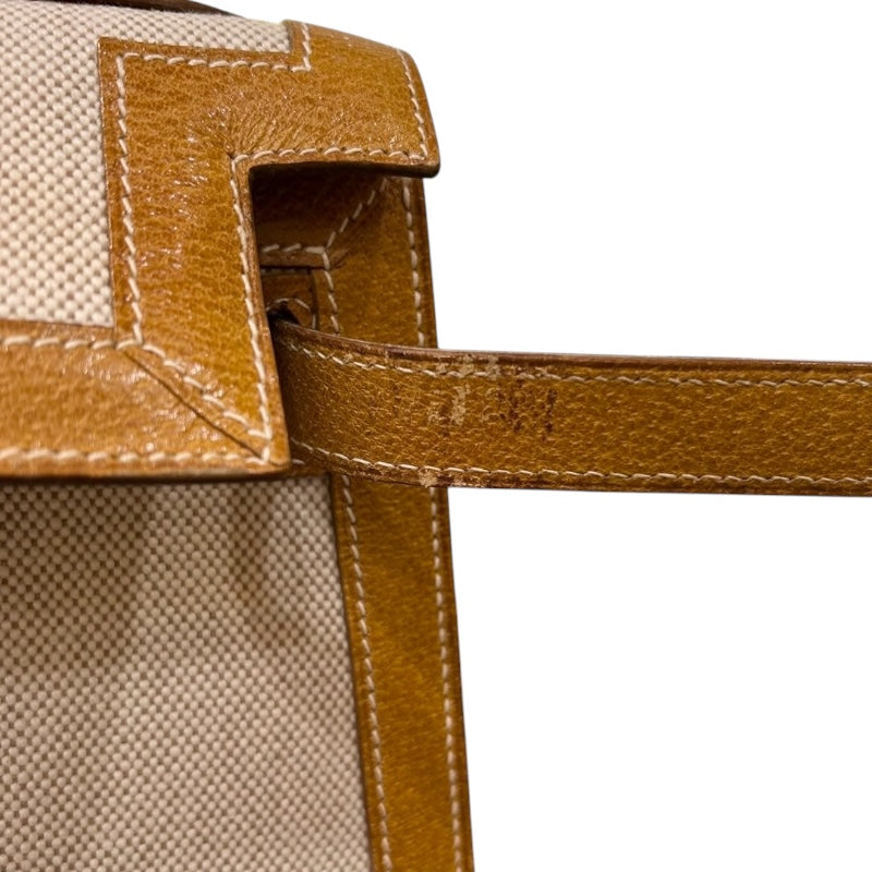 エルメス HERMES ケリー32 〇X刻 ナチュラル ゴールド金具 ピッグスキン/トワルGM レディース ハンドバッグ