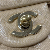 シャネル CHANEL マトラッセ25 A01112 ベージュ ゴールド金具 キャビアスキン レディース ショルダーバッグ