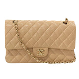 シャネル CHANEL マトラッセ25 A01112 ベージュ ゴールド金具 キャビアスキン レディース ショルダーバッグ