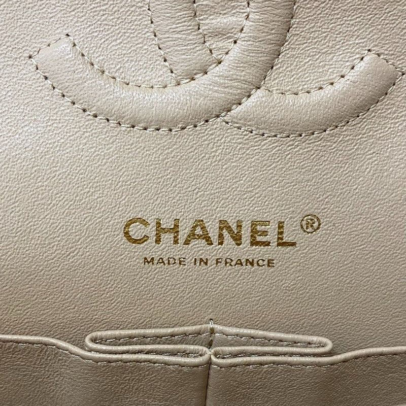 シャネル CHANEL マトラッセ25 A01112 ベージュ ゴールド金具 キャビアスキン レディース ショルダーバッグ