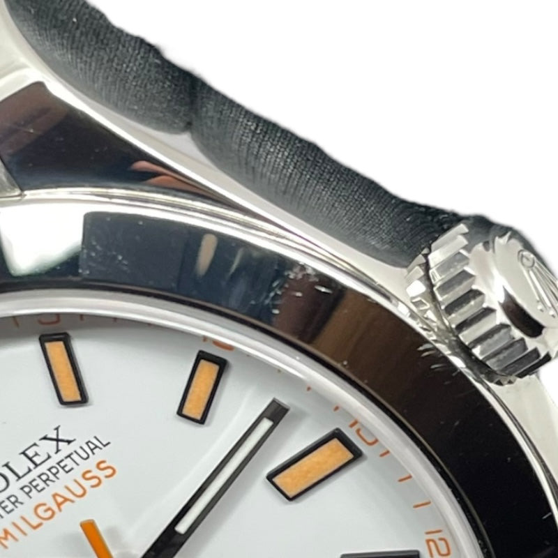 ロレックス ROLEX ミルガウス ランダムシリアル 116400 ホワイト SS 自動巻き メンズ 腕時計