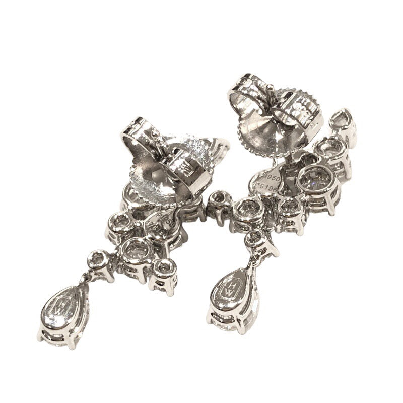 ハリーウィンストン HARRY WINSTON スパークリングクラスター ダイヤピアス Pt950プラチナ ダイヤモンド ジュエリー