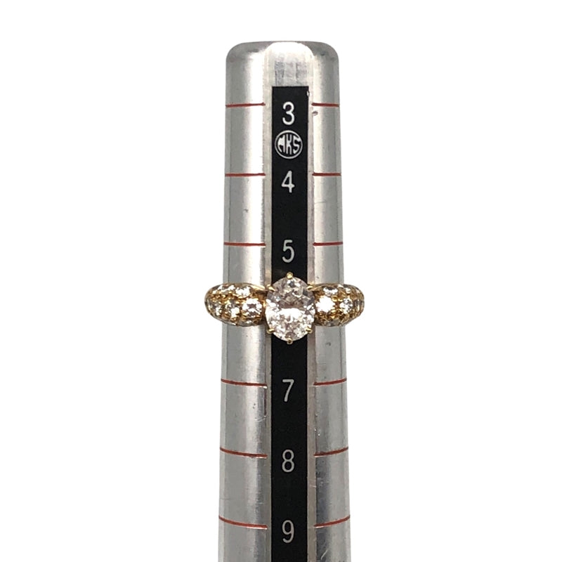 タサキ TASAKI オーバルカット ダイヤリング k18YG/ダイヤモンド ジュエリー