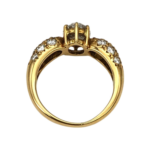 タサキ TASAKI オーバルカット ダイヤリング k18YG/ダイヤモンド ジュエリー