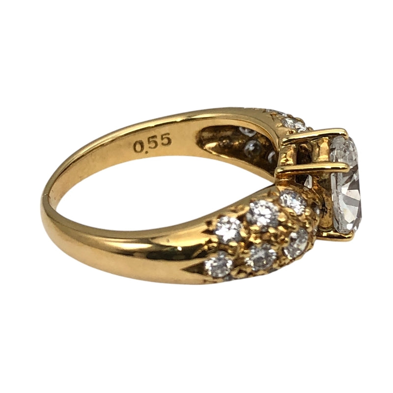 タサキ TASAKI オーバルカット ダイヤリング k18YG/ダイヤモンド ジュエリー