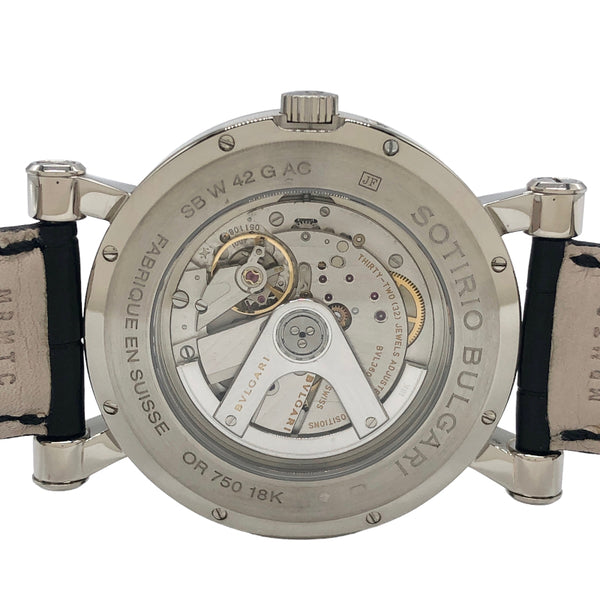 ブルガリ BVLGARI ソティリオ ブルガリ アニュアルカレンダー SBW42WGLAC シルバー K18ホワイトゴールド 自動巻き メンズ 腕時計